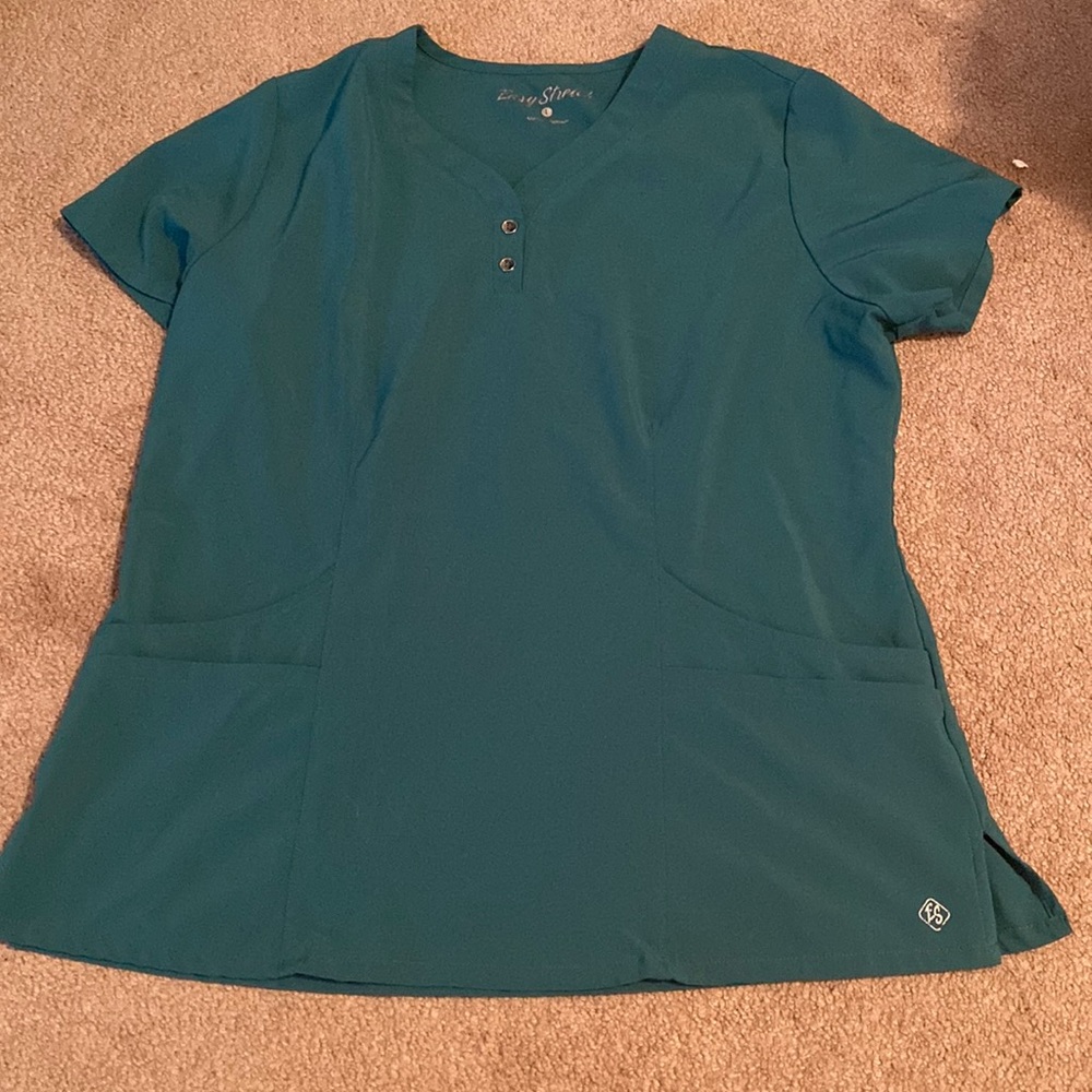 Scrub top and bottom set.